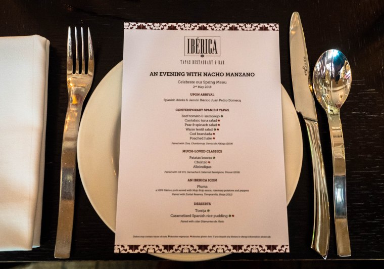 Ibercia the menu